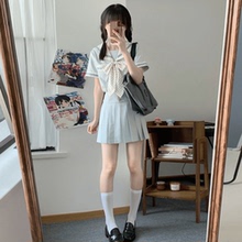 空栗鼠丸【青木梨】日系学院风水手服收腰jk制服校供百褶裙套装女