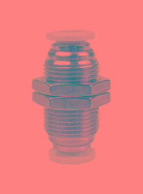 白色气动接头隔板直通PM4 PM6/8/10/12接头对接气嘴快插气管