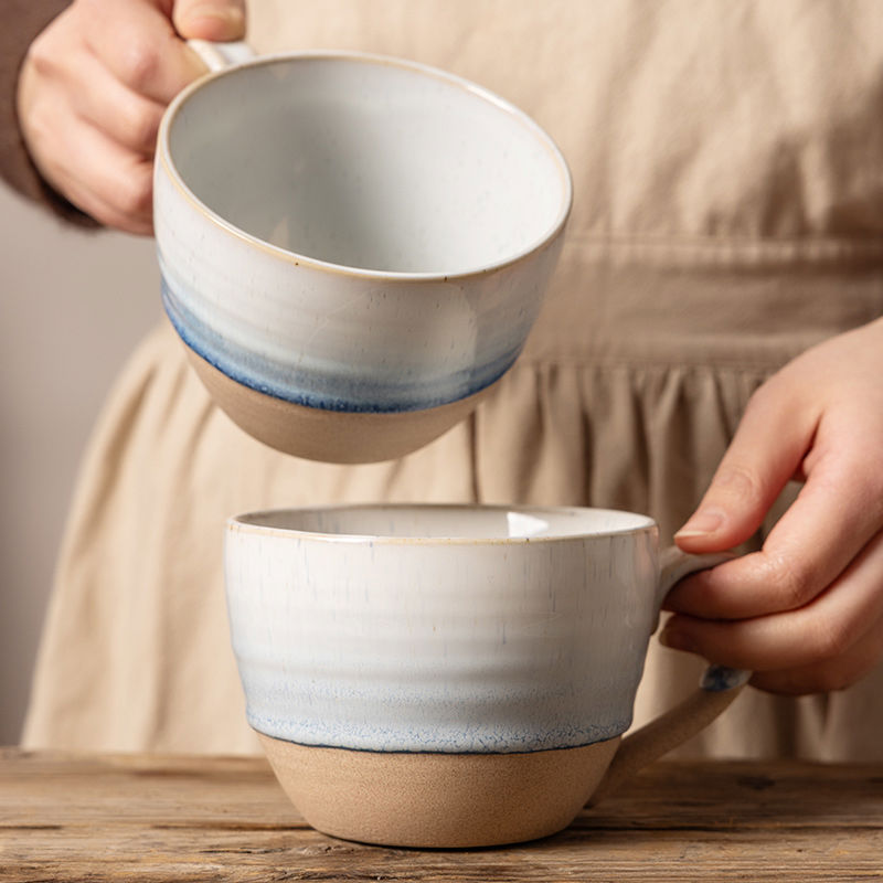 亿嘉早餐杯高颜值马克杯家用燕麦杯陶瓷杯大容量水杯酸奶牛奶杯子