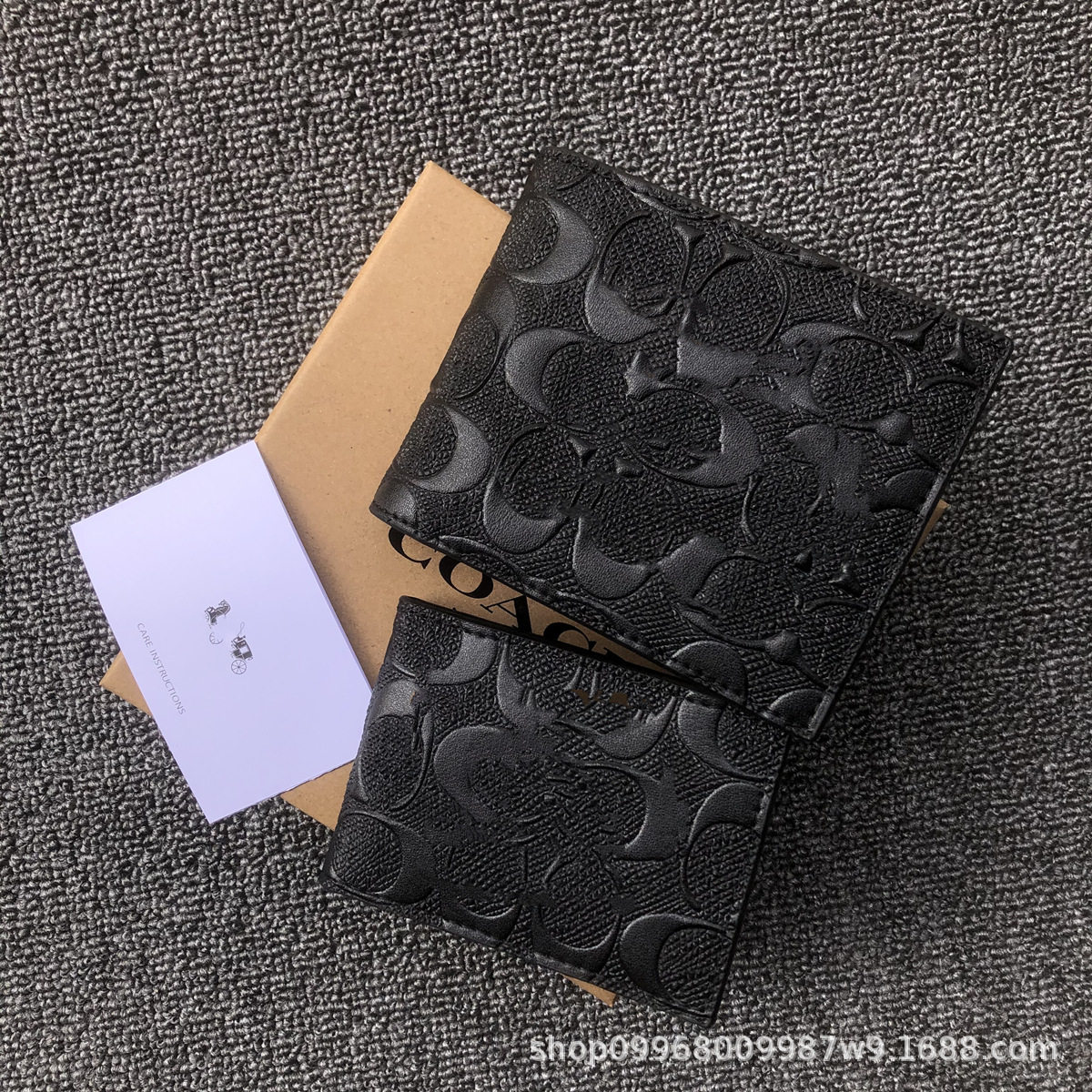 thumbnail for Factory European and American C Home Classic Printed Men's Wallet Graffiti Presbyopia Multi-Card Short Clip Two-piece Gift Box