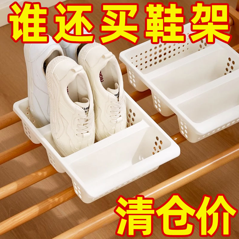 宝宝鞋盒省空间立式鞋架整理宿舍免安装鞋柜家用儿童鞋子收纳神器