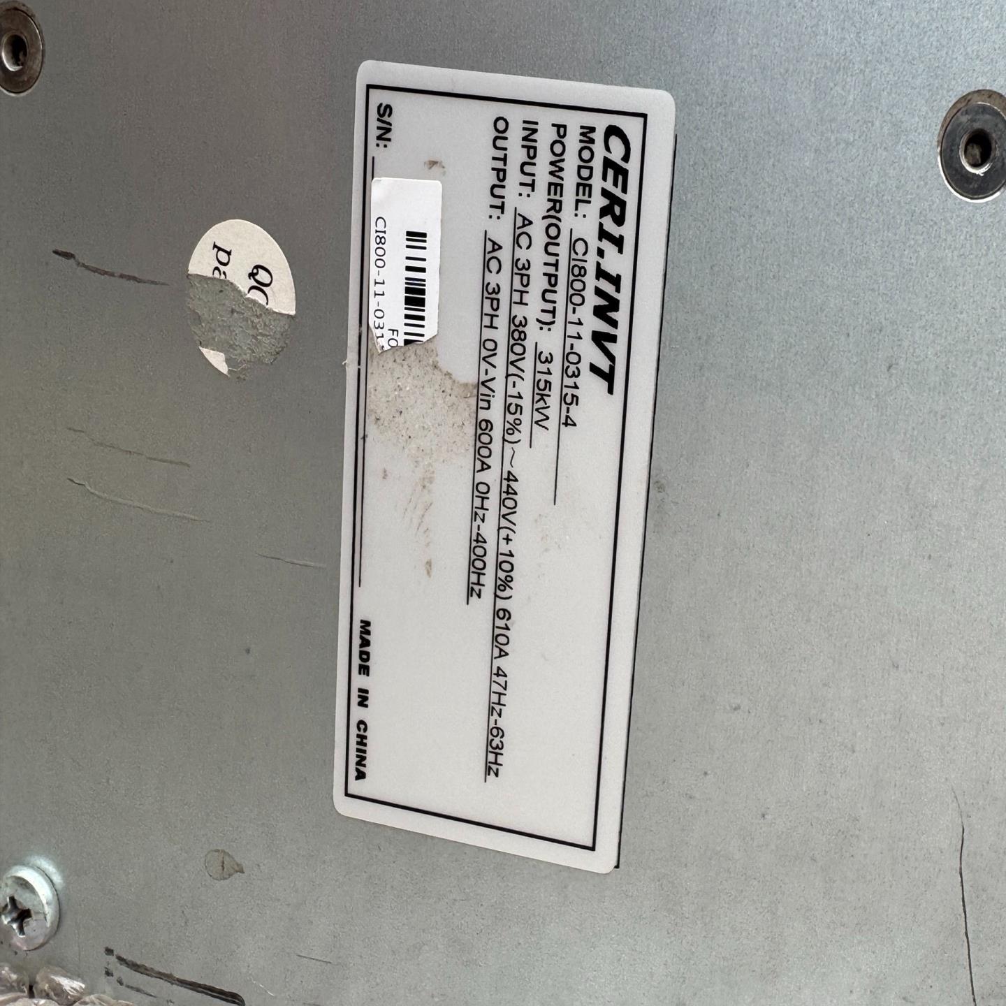 (询价)英威腾变频器CI800-11-0315-4 （315KW）原