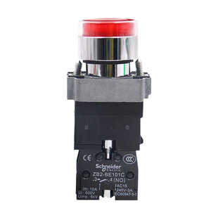 24V 220V 紅色黃色XB2BW34M1C 施耐德帶燈按鈕開關XB2BW33B1C綠色