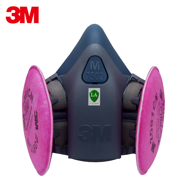 7502舒适型硅胶材质防尘半面具2091防极细粉尘矿山打磨电焊面罩