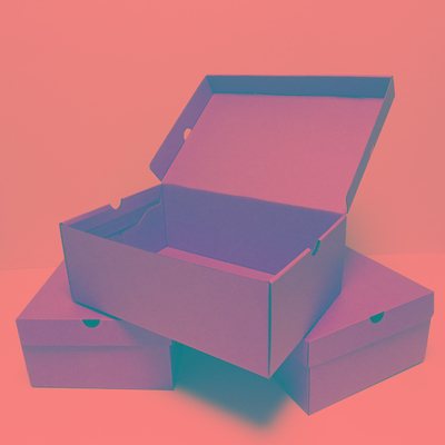 10个装鞋盒纸盒翻盖牛皮纸收纳纸盒男女运动鞋鞋子包装盒现货印刷