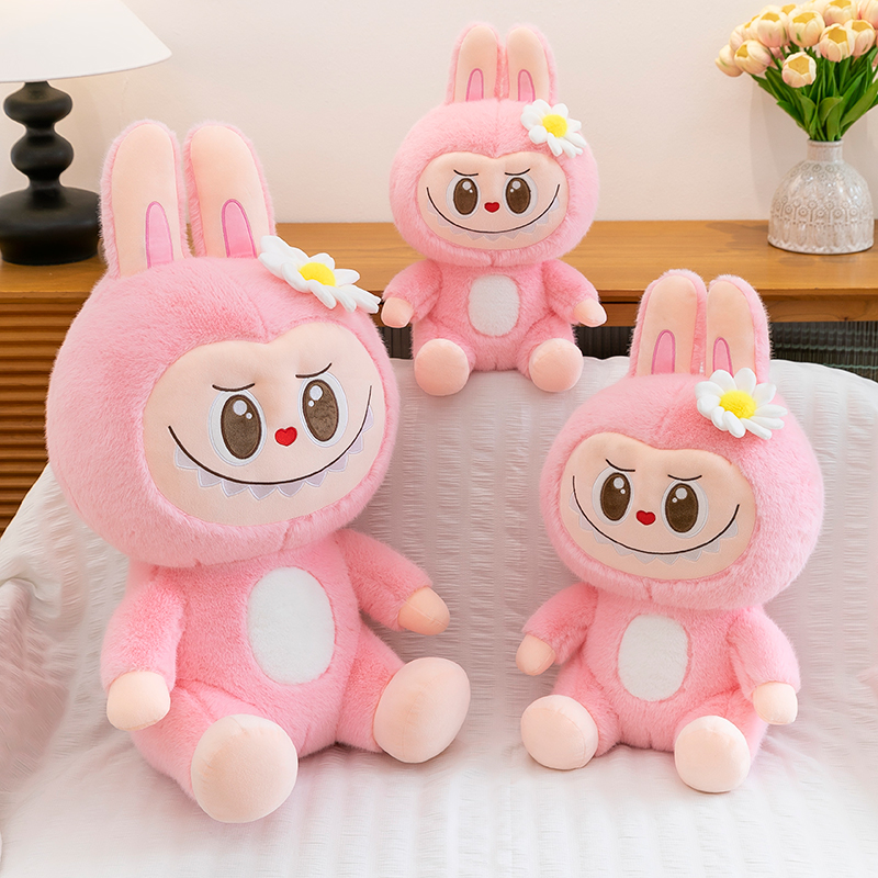 可爱卡通布布大耳朵兔子毛绒玩具樱花粉色拉布公仔玩偶布娃娃女孩