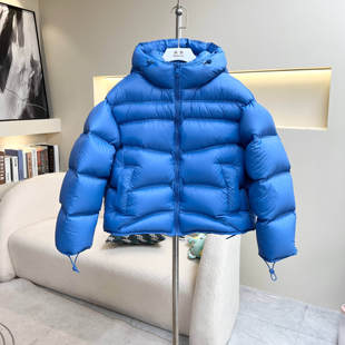 【90白鹅绒】拾光2025冬季新款短款布鲁斯蓝女士连帽羽绒服