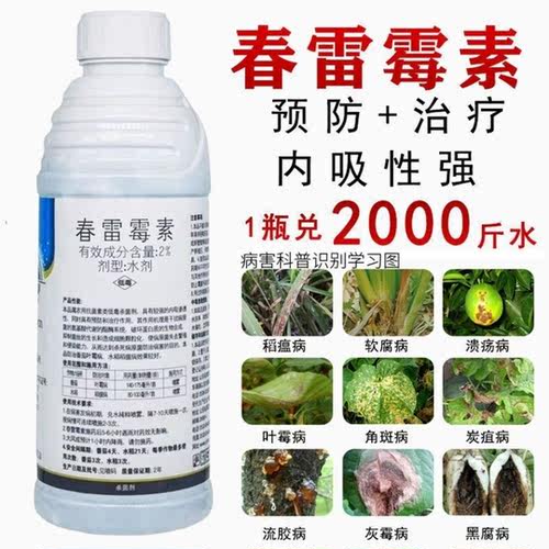 春雷霉素杀菌剂溃疡病角斑病流胶病穿孔病疫病软腐病蔬菜果树农药