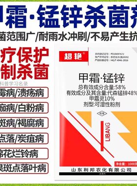 58%甲霜锰锌霜霉病疫病黑胫病黄瓜番茄葡萄蔬菜果树农药杀菌剂
