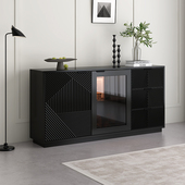 实木餐边柜现代简约储物置物柜厨房轻奢茶水柜餐厅储物斗柜收纳柜