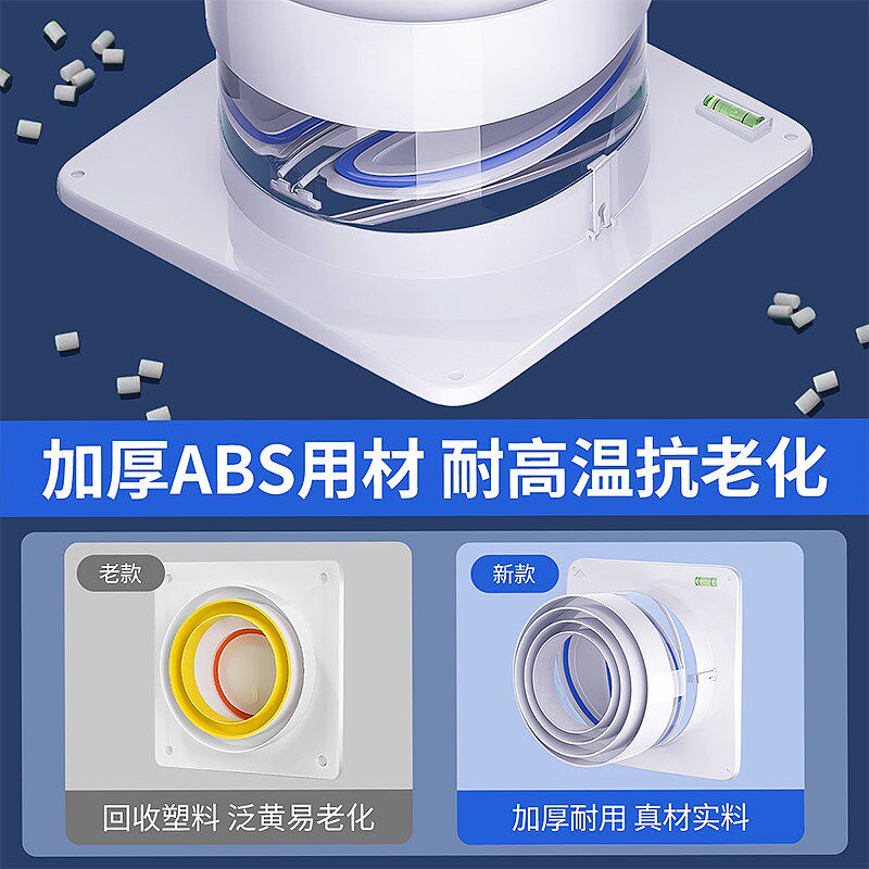 热销止逆阀厨房专用止回阀抽油烟机排烟管烟道防回风通用型单向防