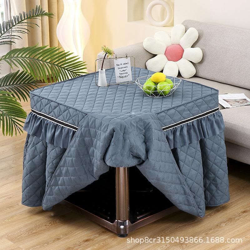 热销新款电炉罩套正方形加厚烤火桌子罩套冬天取暖炉桌罩套火炉保