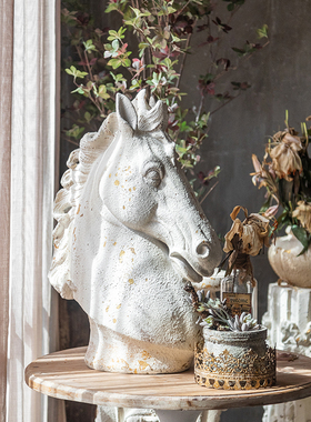 热销现代装饰摆件玄关落地创意复古雕刻简约工艺壁炉婚纱摄影拍摄