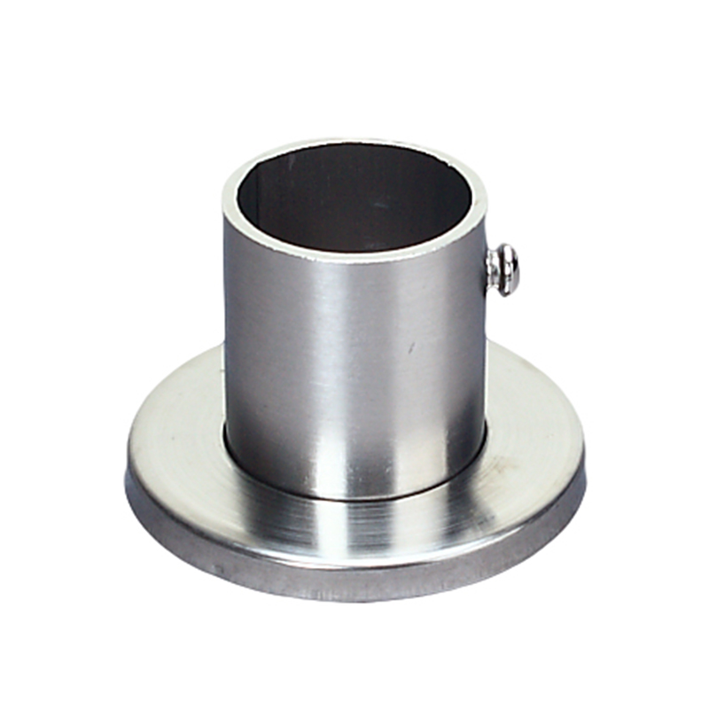 热销304不锈钢晾衣杆管座法兰座衣柜挂衣杆托毛巾座吊杆座固定管