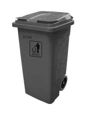 HT100L加强型垃圾桶灰色
