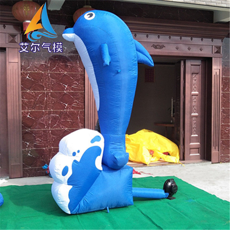 充气海豚气模海洋乐园展示海豹章鱼充气卡通动物