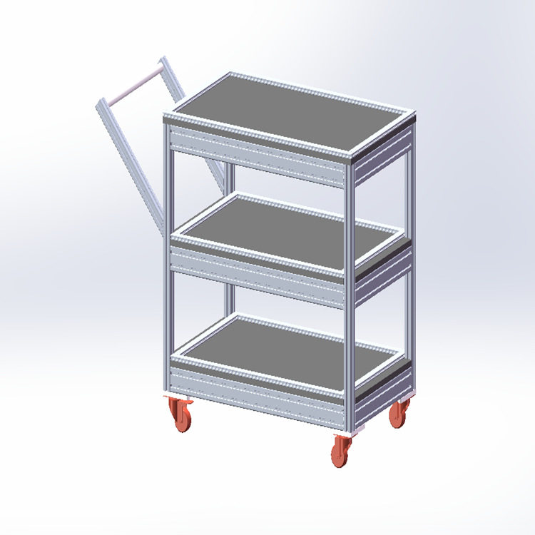 铝型材周转车防静电物料架线棒货架工作台工具小推车流水线置物架