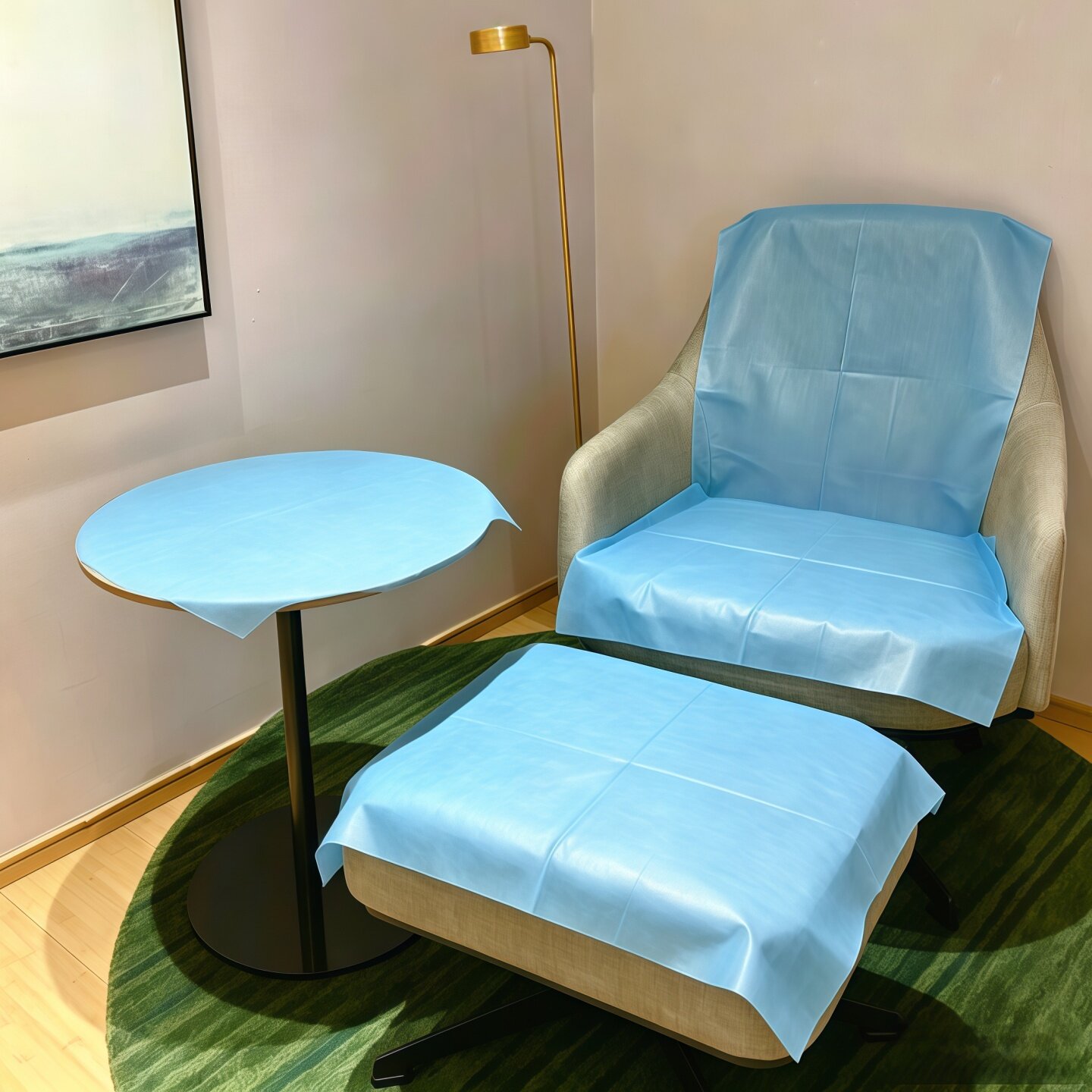 【住酒店神器】旅行用一次性隔脏膜加厚全覆盖蓝色保护膜出门隔脏