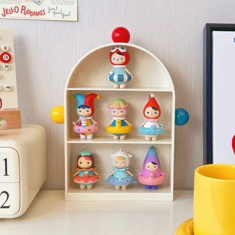 泡泡玛特盲盒展示柜收纳摆件展示架壁挂手办免打孔多巴胺公仔娃娃