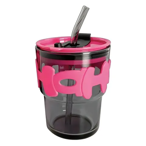 便携礼品杯水杯字母咖啡杯竹节杯高颜值吸管玻璃创意ins新款网红