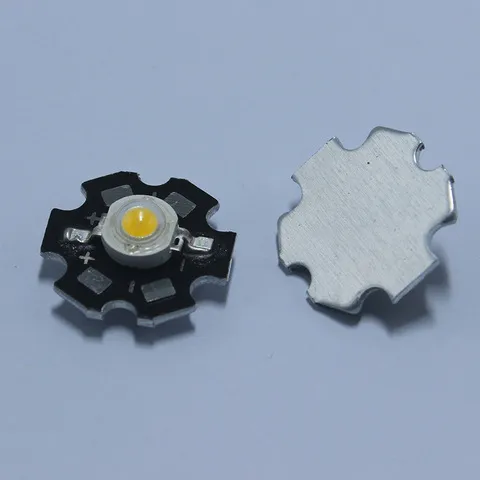 红绿带1W光源铝基板3W灯珠梅花板led暖光20MM仿流明白光大功率RGB