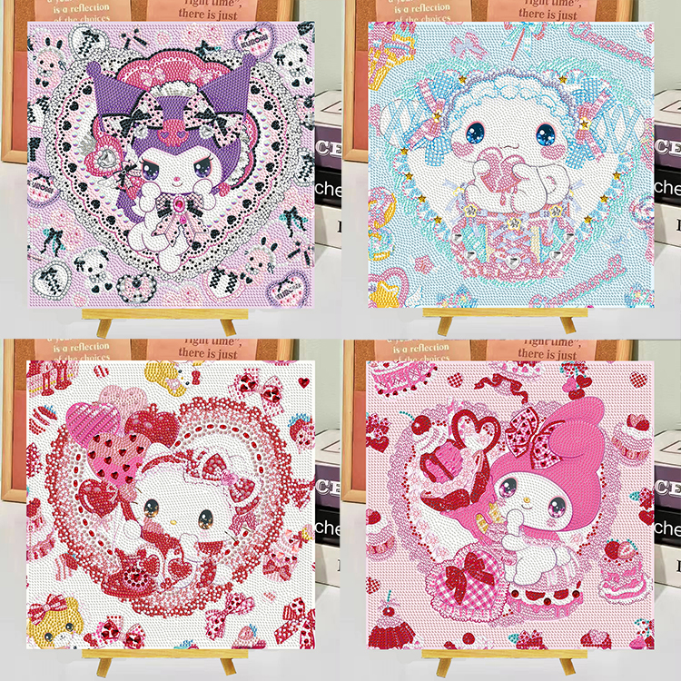2025新款卡通小熊钻石画30cm