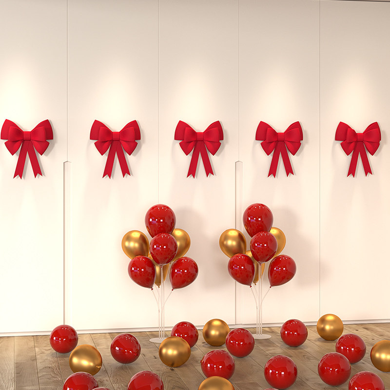 速发婚礼装饰喜字贴结婚专用方贴家布置套装简单大气娘房门婚高级