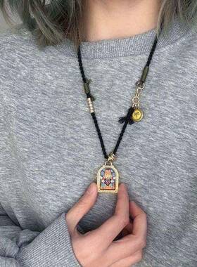 原创 扎基拉姆唐卡手工编织新中式项链