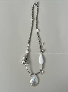 VERB【白色佳人】限定原创设计银手工串珠项链锁骨链小众