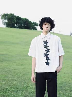 星星项链领带毛衣链小众做旧机械未来复古欧美