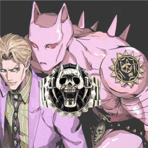 动漫周边JOJO的奇妙冒险-杀手皇后肩章朋克戒指指环