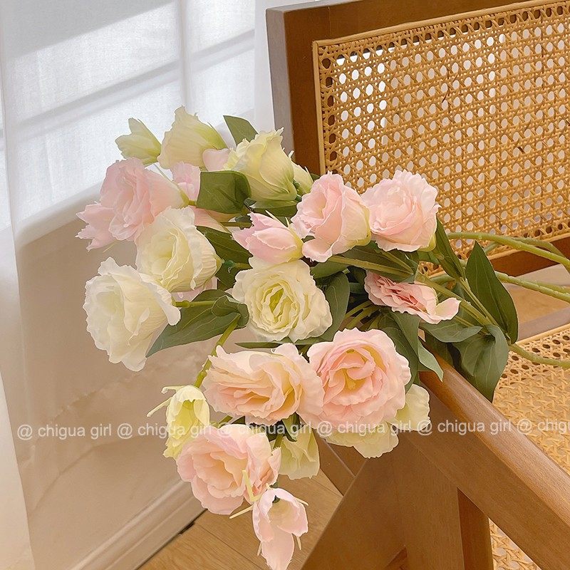 速发花假花桔梗艺厅花插花绢花客花餐桌居家装饰摆件拍照道具