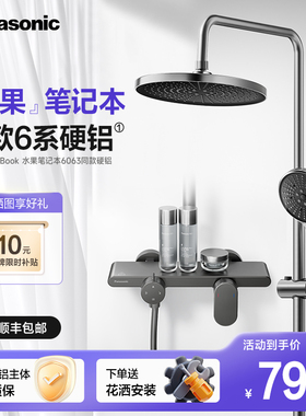 【新品】松下淋浴花洒套家用淋浴器枪灰色套装包安装H1/H2