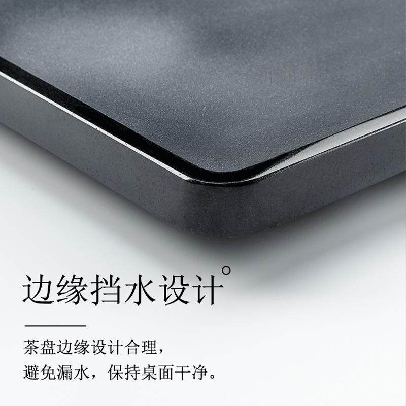 乌金石茶盘天然大号块家简约整日式石PHZ材茶用台现代石头排水小