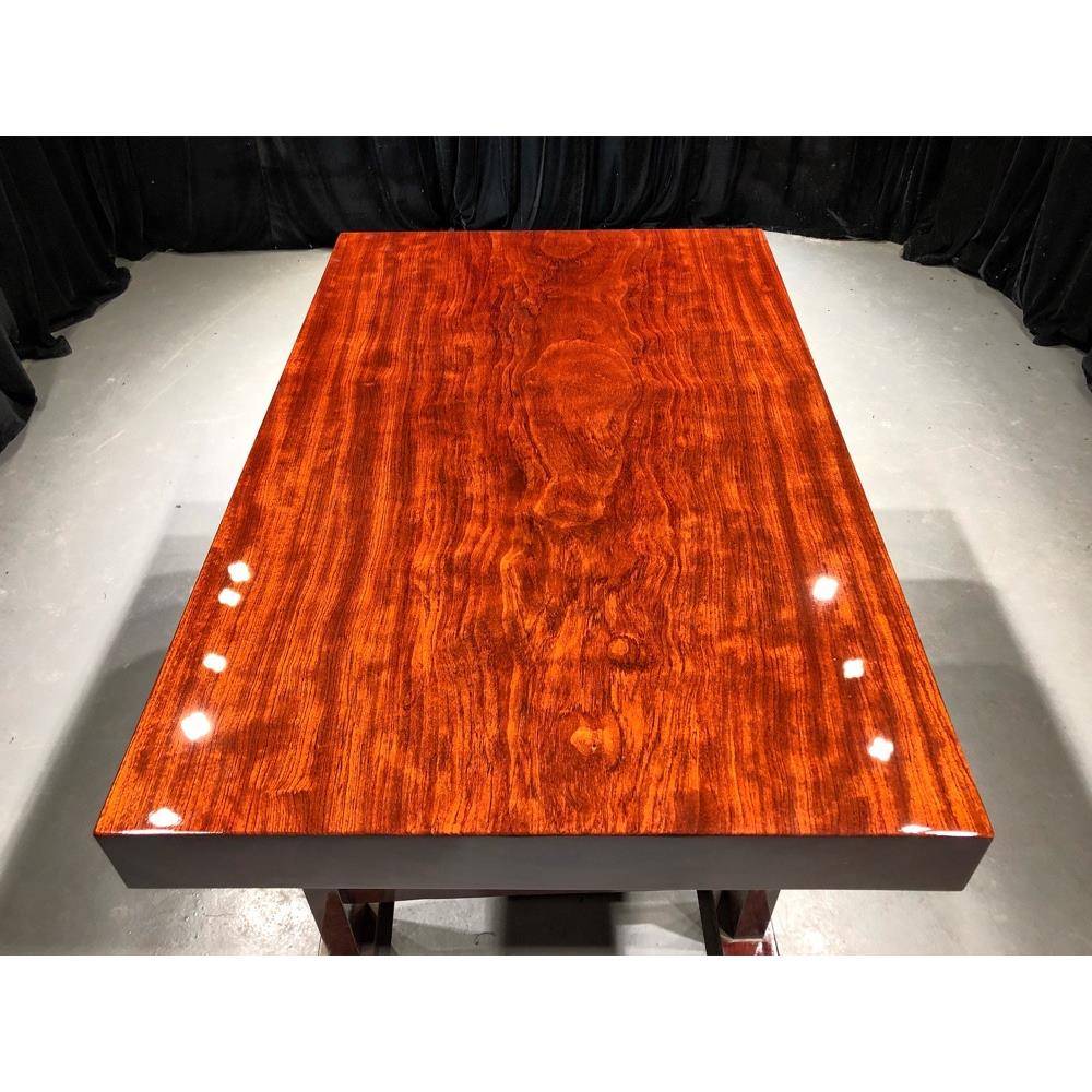 巴花木大板原木花办公茶桌整鬼脸水波纹CXC巴西梨木块2米实124-80