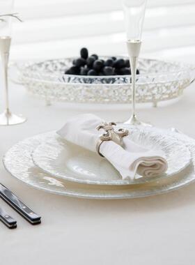 土盘耳其高手玻璃珠光色工沙拉盘餐样板间餐厅档甜品盘圆形ODY水