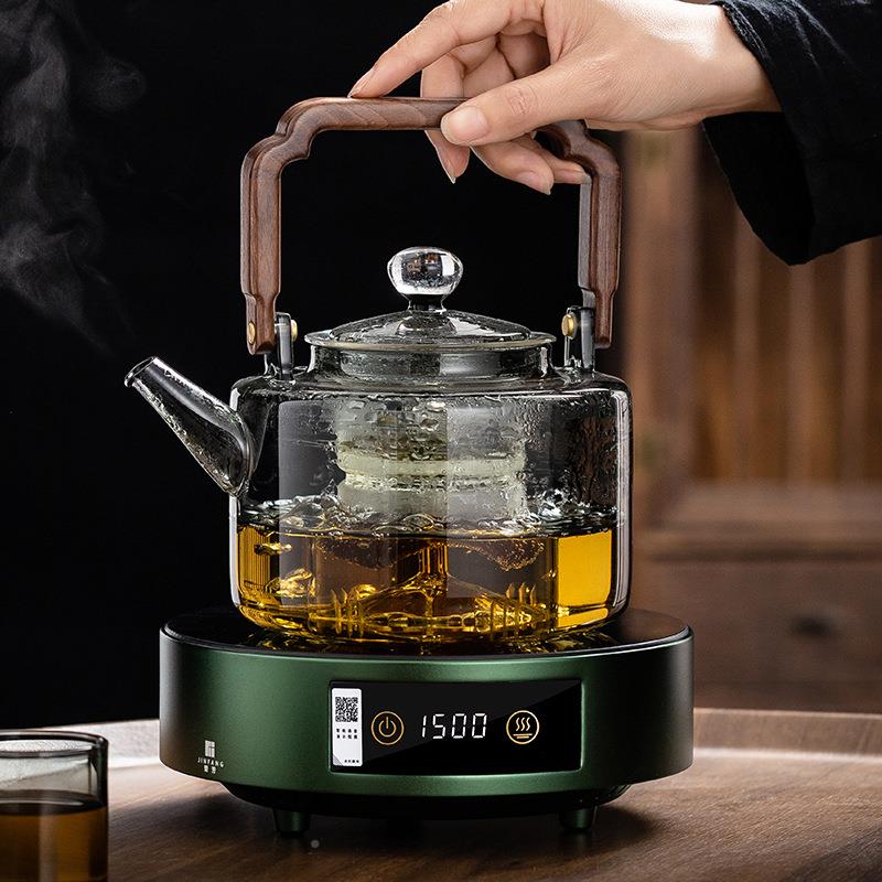 养生壶壶蒸体煮一耐热玻璃蒸茶家提梁烧水壶煮茶器日式THD电陶炉