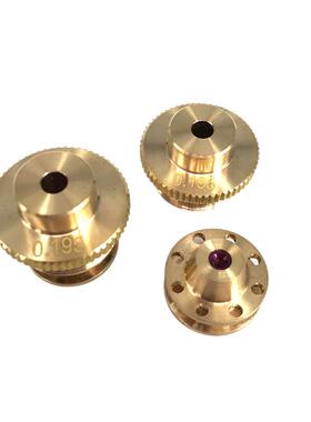 宇成中走丝水咀（0.19mm.215mm）机红宝石+金PJO刚0石5眼膜导丝嘴