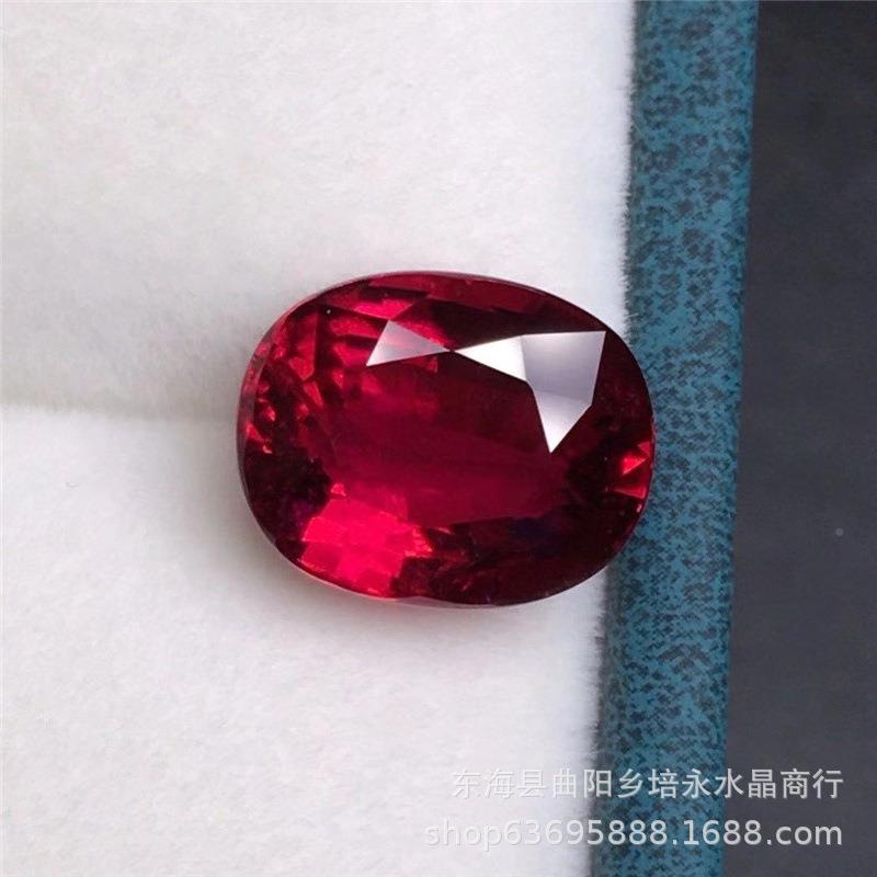 然碧玺戒切面碧玺裸石泰国工HUP天厂家直销