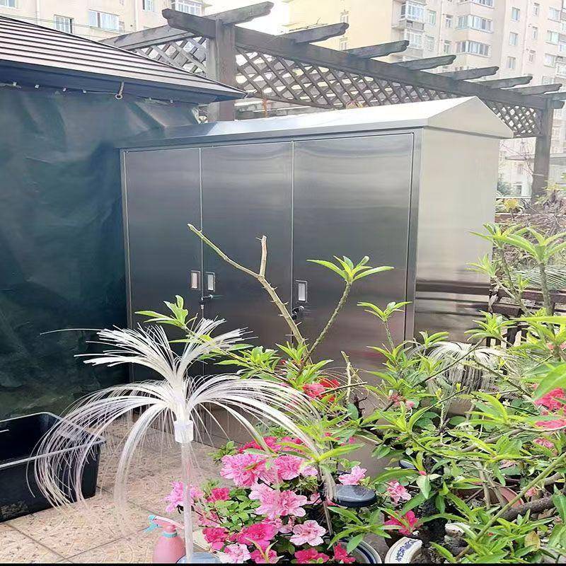 3锁纳04不锈钢庭院储室外阳台收家用工具保洁DPK_014柜子带户外物