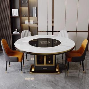 板餐桌家用多功能转XRS带盘现代简约小户型可岩伸缩叠带电磁折炉
