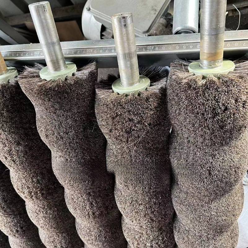 猪鬃毛刷辊滚筒工业马鬃剑麻羊毛刷抛光除尘清洗打蜡耐高温防静电