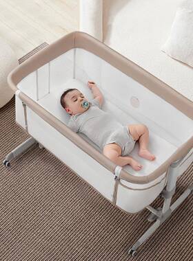 卖婴儿热床多功能移动可折叠宝床婴儿可移动床拼RQY宝接床可升降