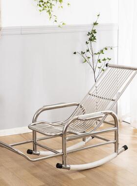 7WSUS304摇台摇椅不锈钢家用加厚宽QKE夏季阳客固厅休休闲老大人