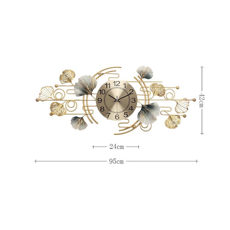 新中式轻奢挂钟客厅家房用饰时尚钟表钟HSV沙发书墙时钟挂表创意