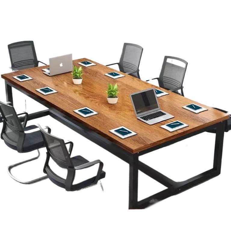 会议桌长桌办室JZG办桌椅组合简网公红谈判桌约长桌子工公作台可