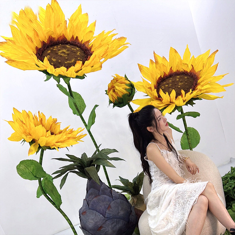 婚庆橱窗装饰向日葵巨型仿真花
