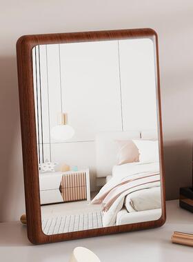 镜镜子化妆镜台式桌面妆木质学生宿舍卧室家梳用FEQ复古妆台化梳