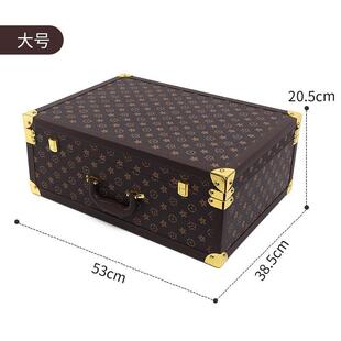 欧式复古,带锁o房木制收纳箱fr衣帽间书服无品牌/装玩具