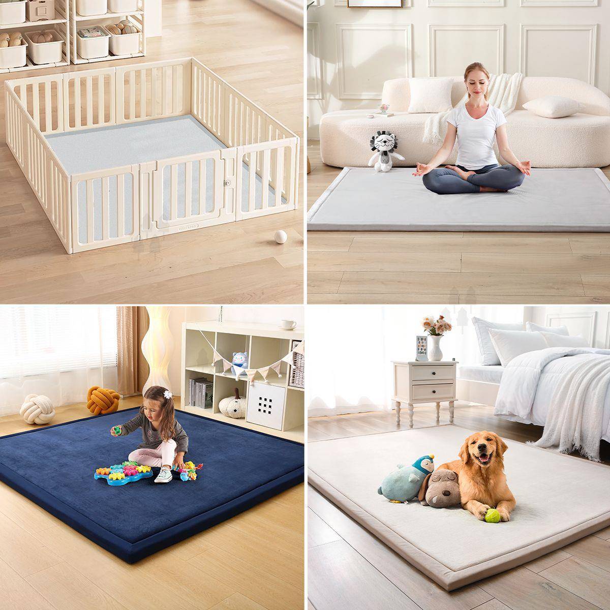 通榻厚榻米地垫儿童爬爬垫加卡防滑卧室床垫厚打PPS地铺可躺午睡